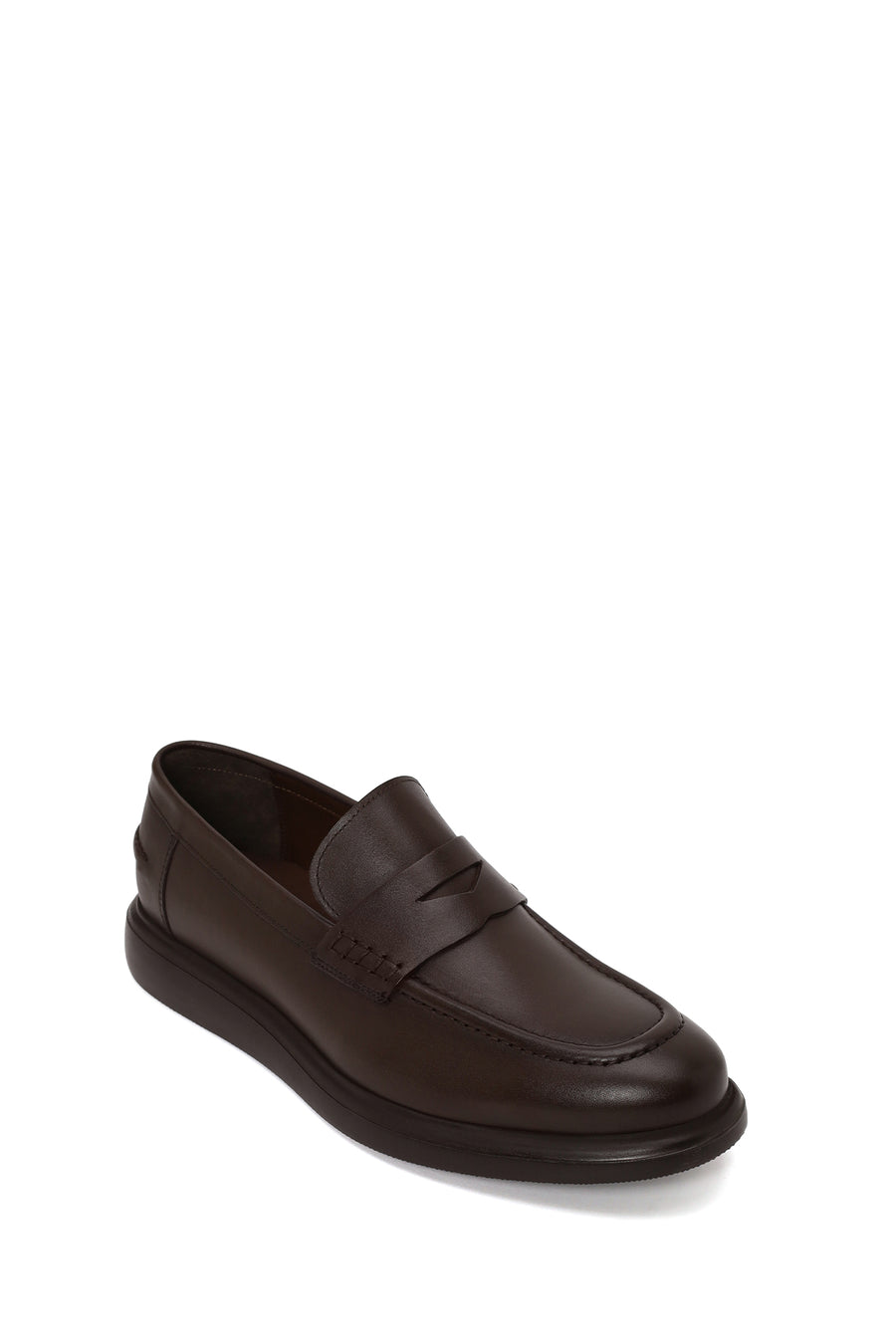 Erkek Kahverengi Deri Casual Loafer