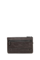 Male Grey Leather Handbag | Derimod