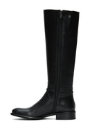 Women's Black Leather Buckle Boots | Derimod