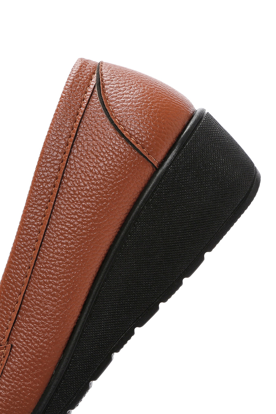 Women's Tan Wedge Heel Loafer
