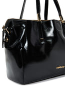 Women's Black Patent Leather Classic Shoulder Bag | Derimod