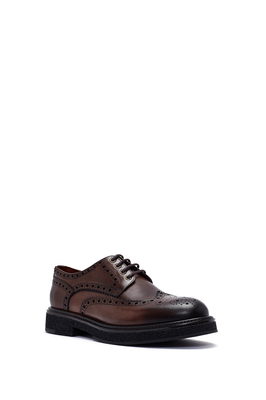 
Men's Brown Lace-Up Leather Casual Shoes
