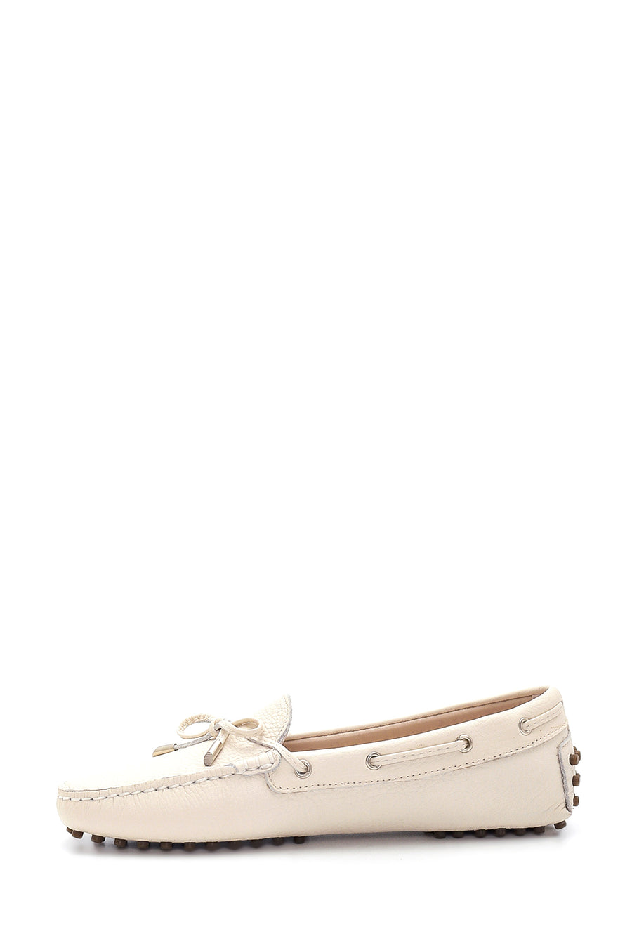 Women's Beige Leather Loafer