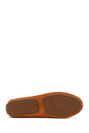 Woman Tan Tasselled Suede Leather Loafer | Derimod