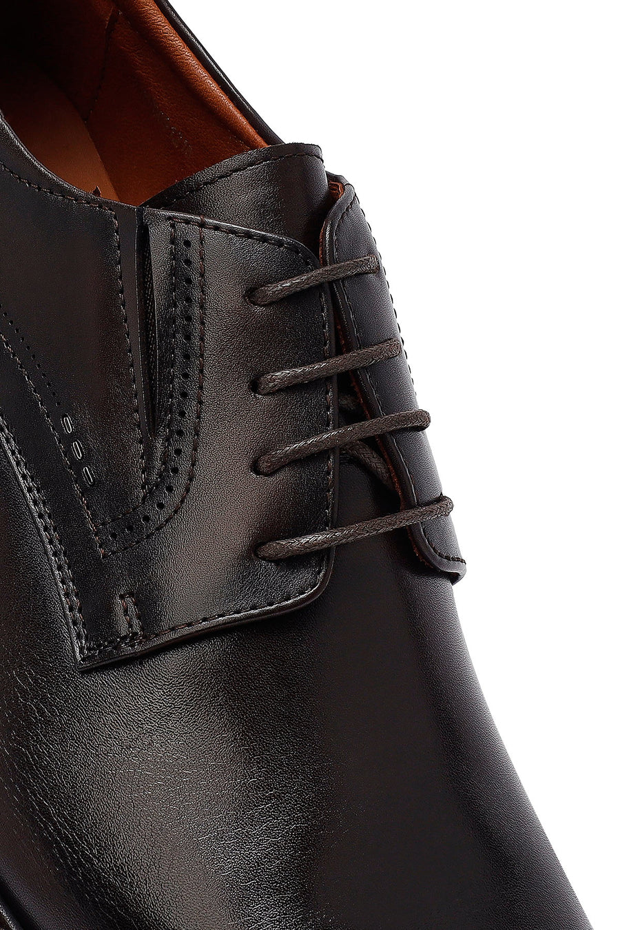 Men's Brown Lace-Up Leather Classic Shoes