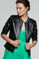 Olivia Women's Leather Jacket | Derimod