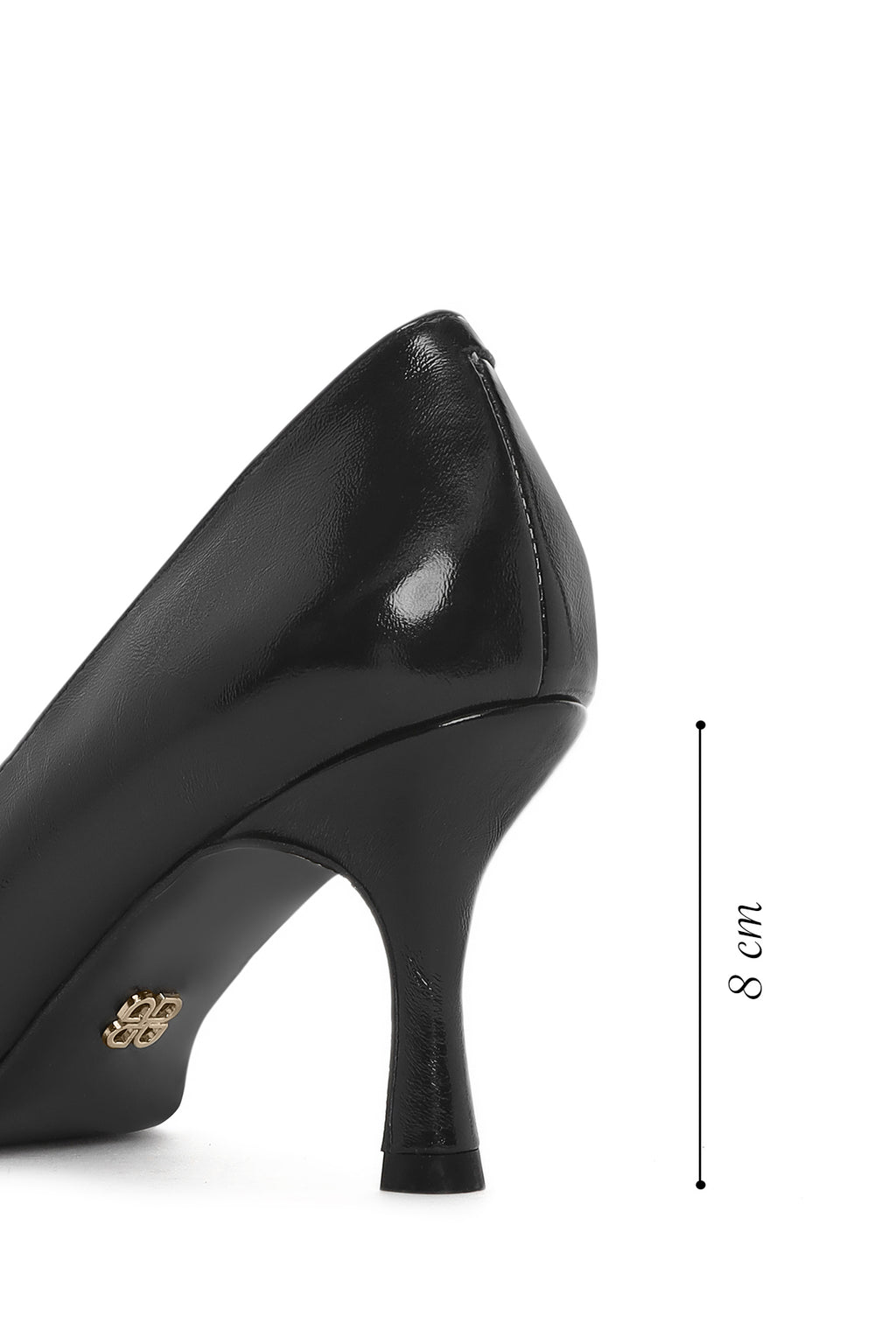 Kadın Siyah İnce Topuklu Rugan Deri Stiletto