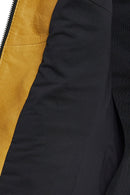 Linda Women's Yellow Short Leather Jacket | Derimod