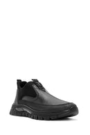 Men's Black Leather Comfort Loafer | Derimod
