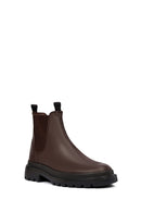 Men's Brown Leather Casual Chelsea Boot | Derimod