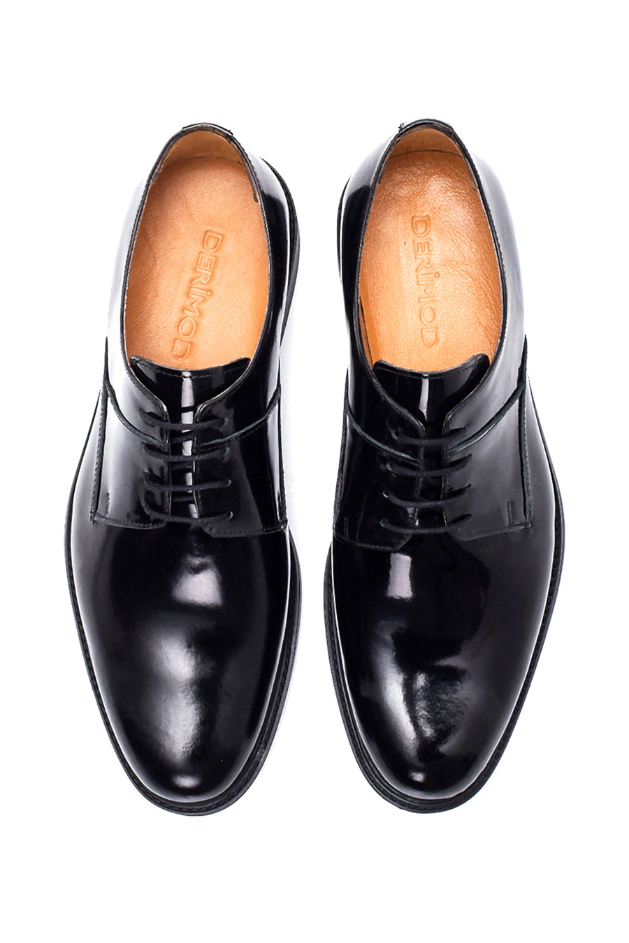 Men's Black Leather Patent Leather Classic Shoes