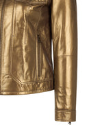 Loretta Woman Bronze Short Leather Jacket | Derimod