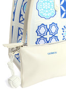 Woman Blue Long Strap Patterned Fabric Shoulder Bag | Derimod
