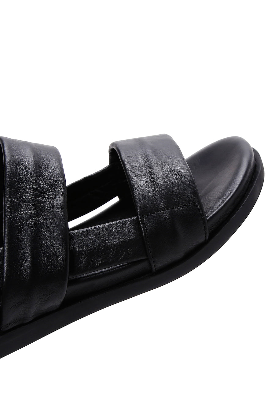 Women's Black Leather Sandals