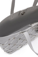 Women's Gray Woven Classic Shoulder Bag | Derimod