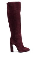 Women's Heeled Suede Leather Boots | Derimod