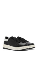 Men's Black Lace-up Leather Sneaker | Derimod