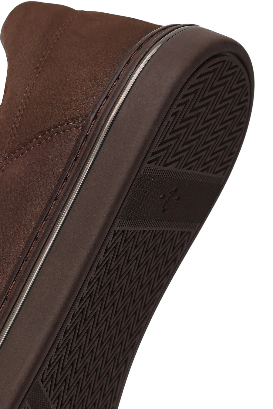 Erkek Kahverengi Bağcıklı Nubuk Deri Casual Sneaker