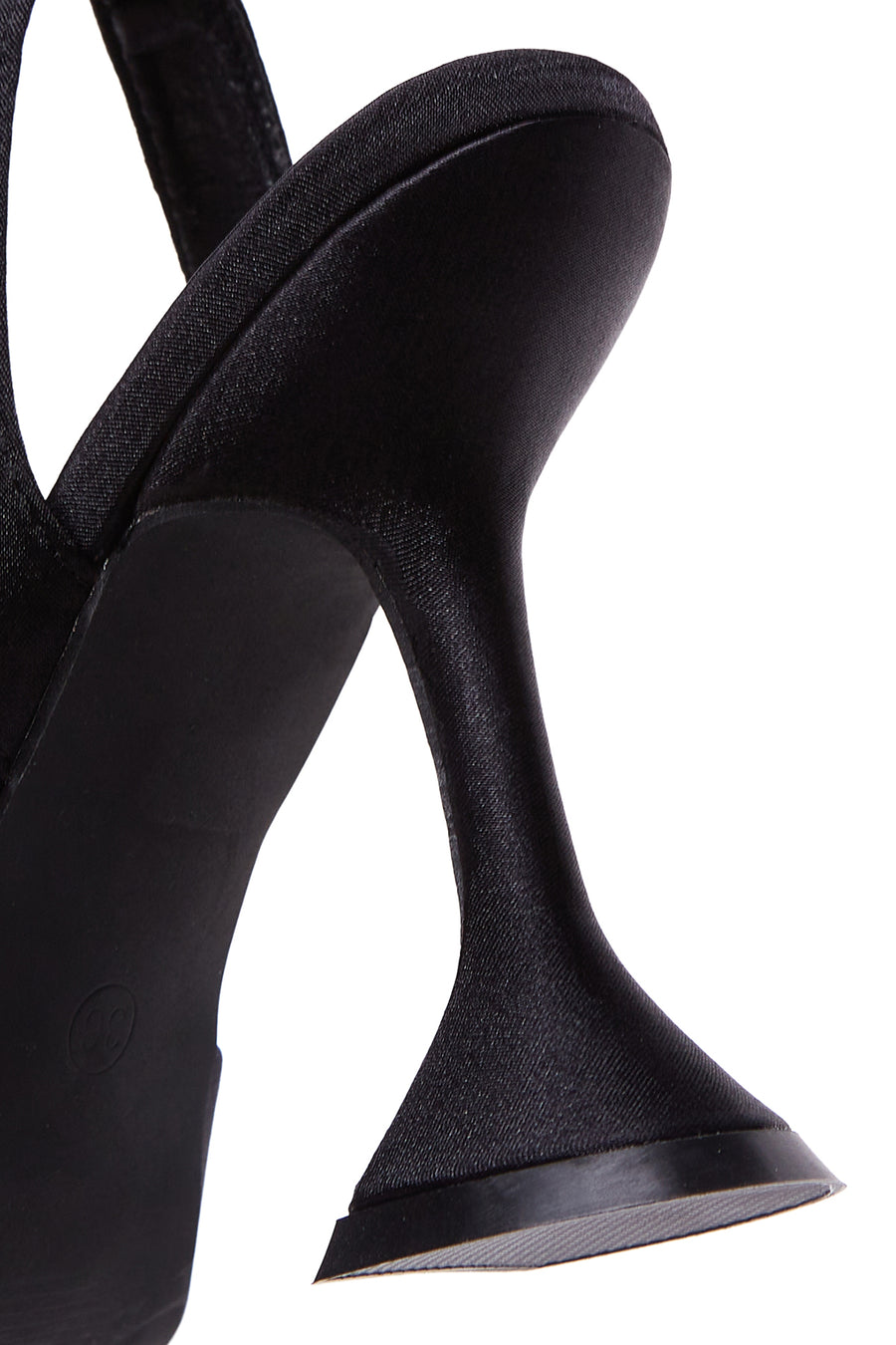 Women's Black Stone Heeled Shoes