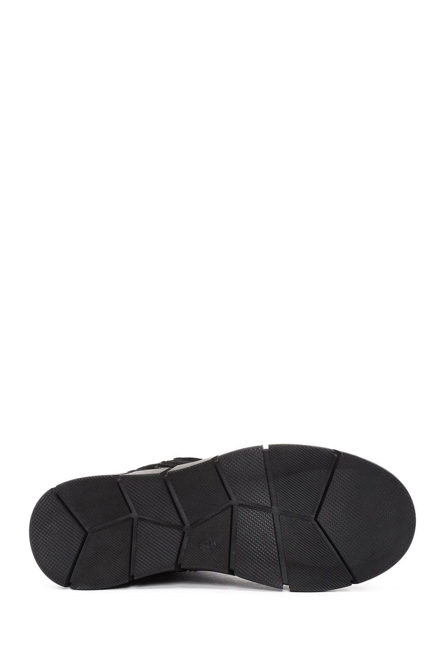 Women's Black Zippered Suede Leather Comfort Boots