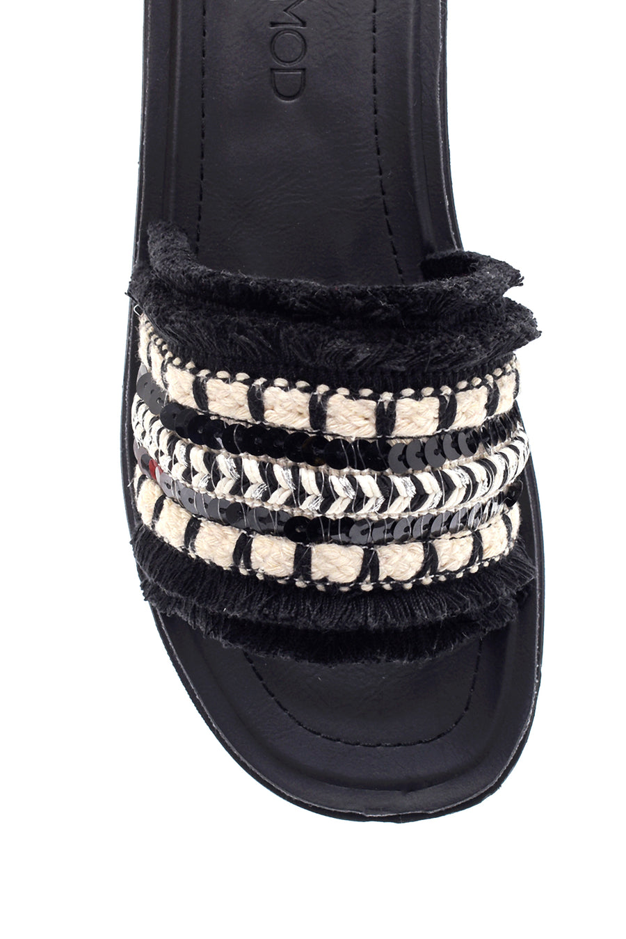 Women's Black Thick Soled Slippers