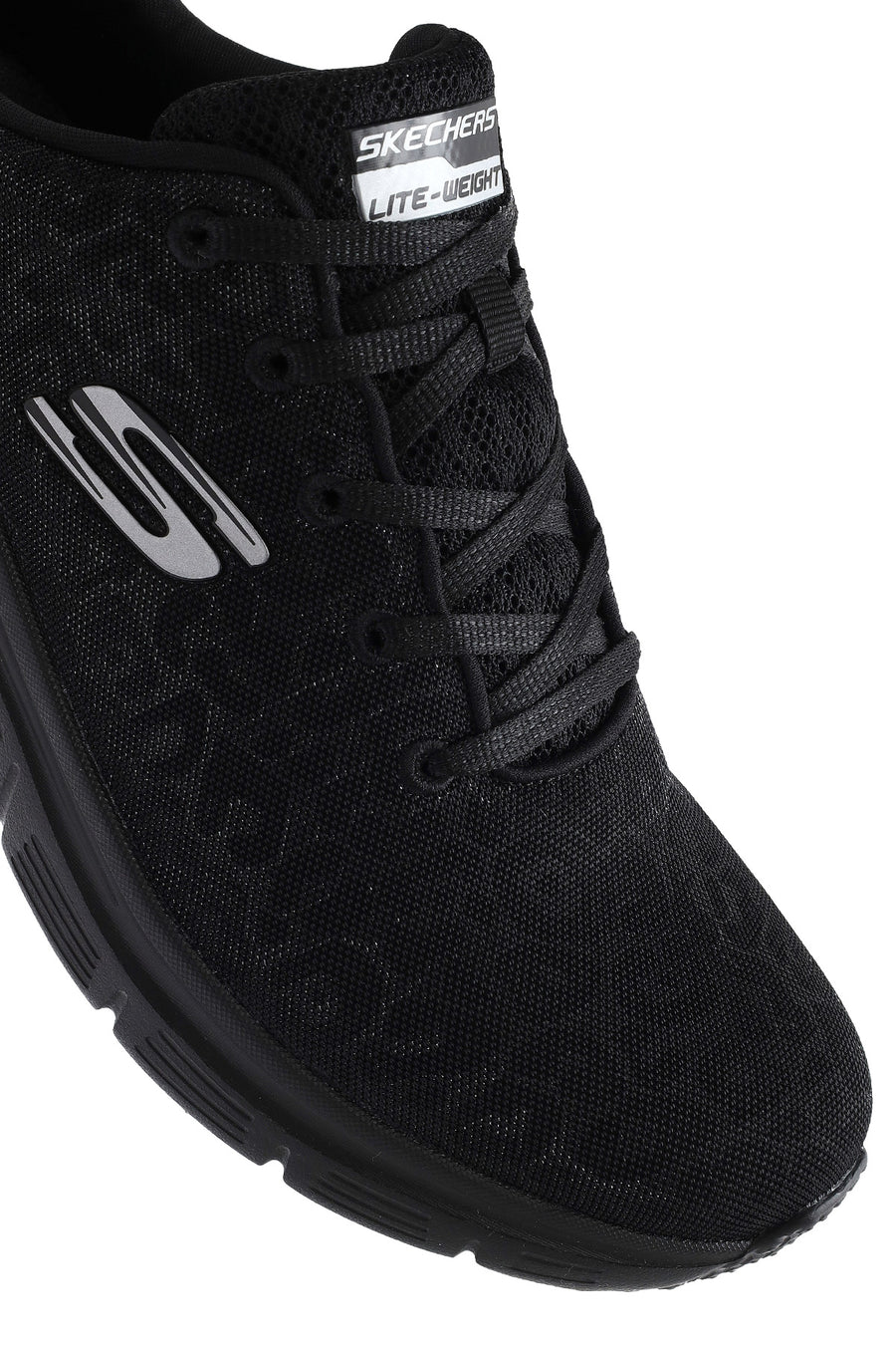Skechers Kadın Siyah Fashion Fit Bağcıklı Kalın Tabanlı Kumaş Sneaker