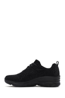 Skechers Kadın Siyah Fashion Fit Bağcıklı Kalın Tabanlı Kumaş Sneaker | Derimod