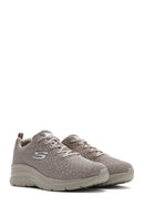 Skechers Kadın Bej Fashion Fit Bağcıklı Kumaş Sneaker | Derimod