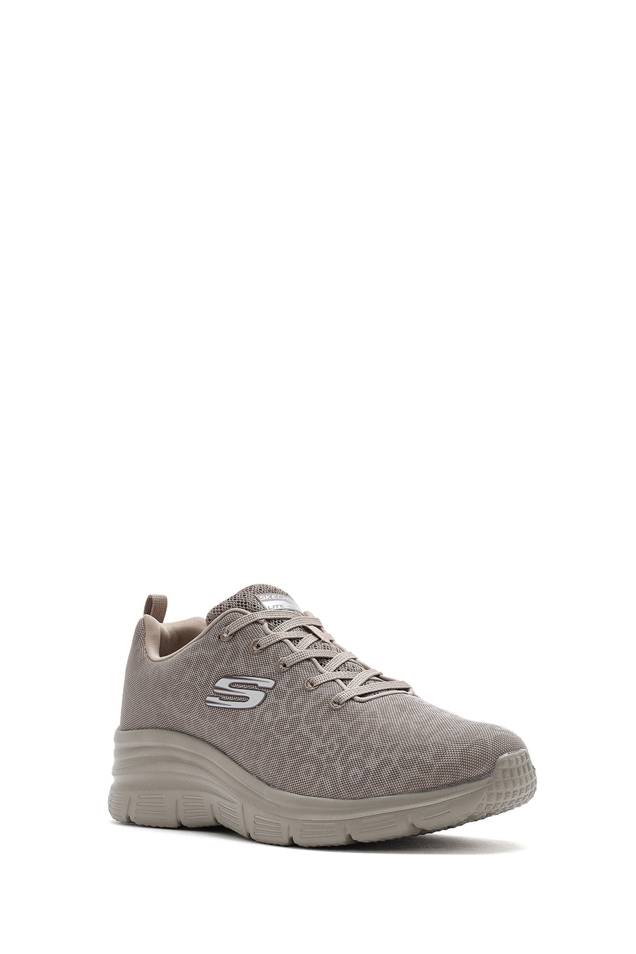 Skechers Kadın Bej Fashion Fit Bağcıklı Kumaş Sneaker