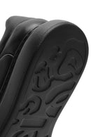 Male Black Lace-Up Thick-Soled Leather Sneaker | Derimod