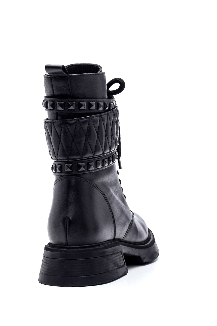 Women's Leather Stone Detailed Boots