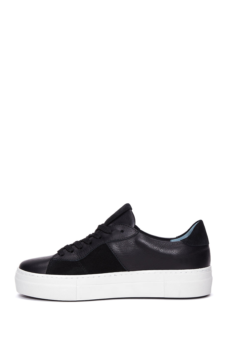 Women's Black Leather Sneaker