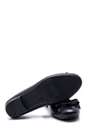 Women's Leather Bow Ballerina Ballet | Derimod