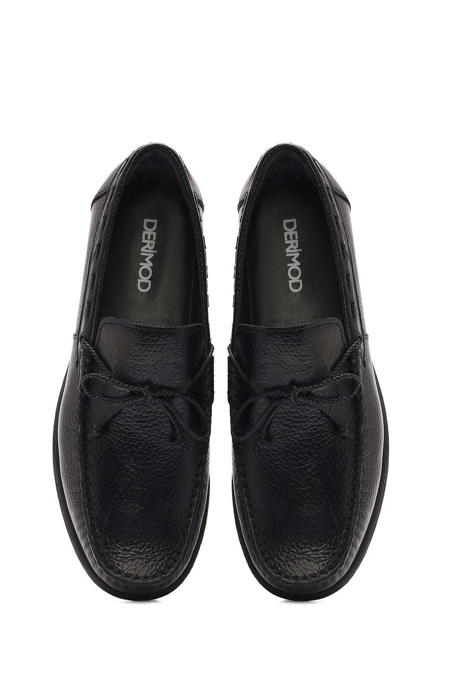 Men's Black Leather Casual Loafer