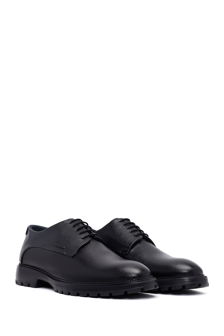 Men's Black Lace Up Leather Casual Shoes