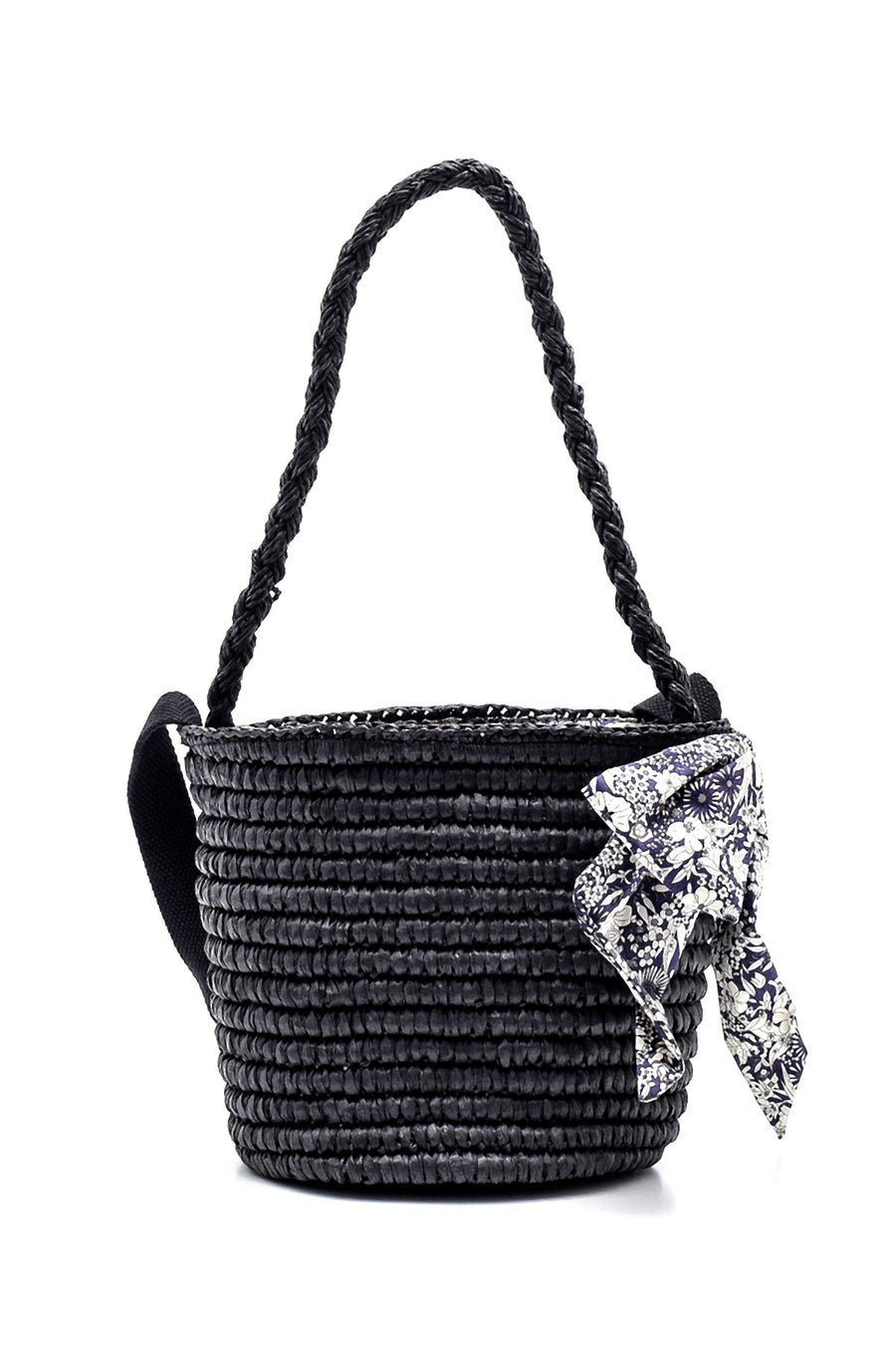 Women's Straw Handbag with Accessory Detail