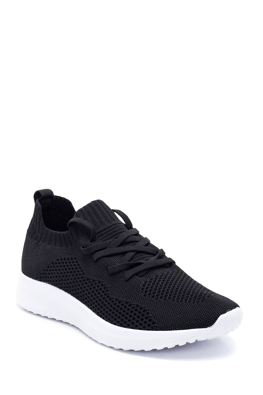 Women's Black Fabric Sneaker