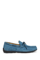 Geox Men's Blue U Spherica Ec16 B - Suede Suede Leather Casual Loafer | Derimod