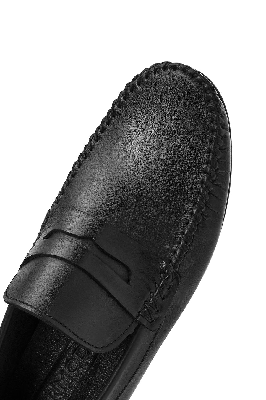 Men's Black Leather Casual Loafer