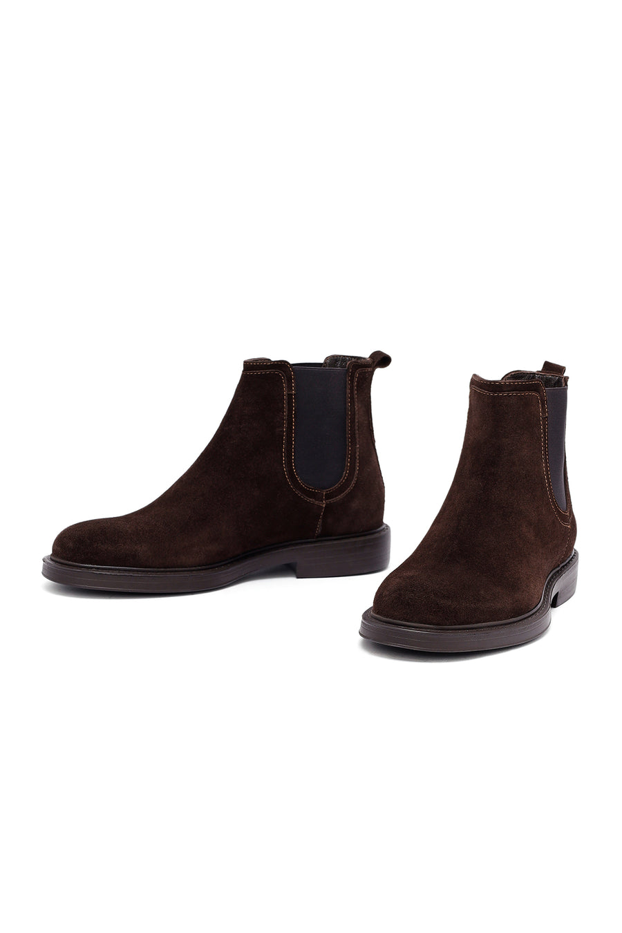 Men's Brown Suede Leather Chelsea Boots