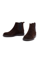 Male Brown Suede Chelsea Boots | Derimod