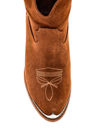 Women's Suede Leather Heeled Cowboy Boots | Derimod