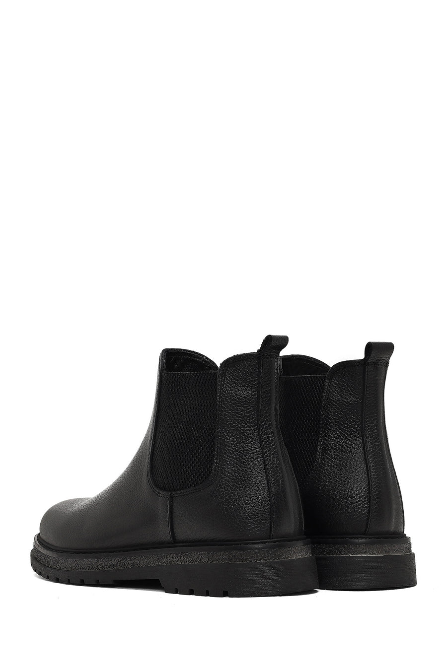 Male Black Leather Chelsea Boots