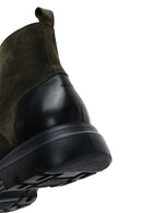 Men's Khaki Suede Leather Casual Boots | Derimod