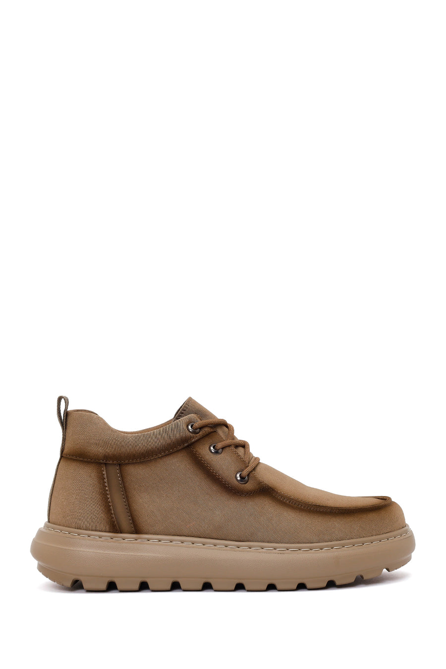 Derimod Zero Male Khaki Lace-Up Thick-Soled Fabric Casual Shoes WM680073KK | Derimod