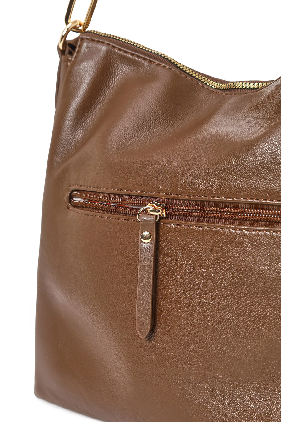 Woman Brown Long-Strap Shoulder Bag