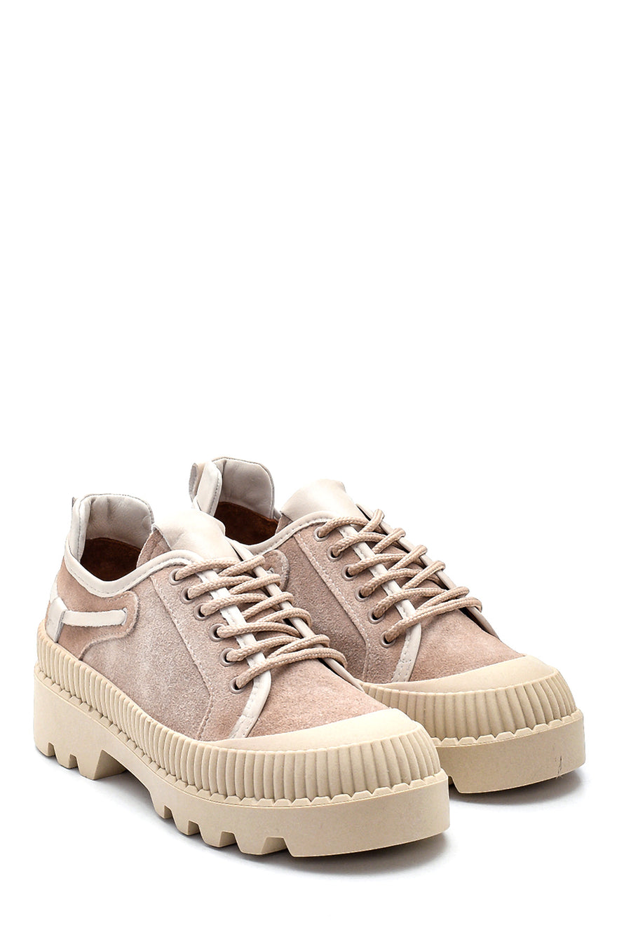 Women's Leather Thick Soled Shoes