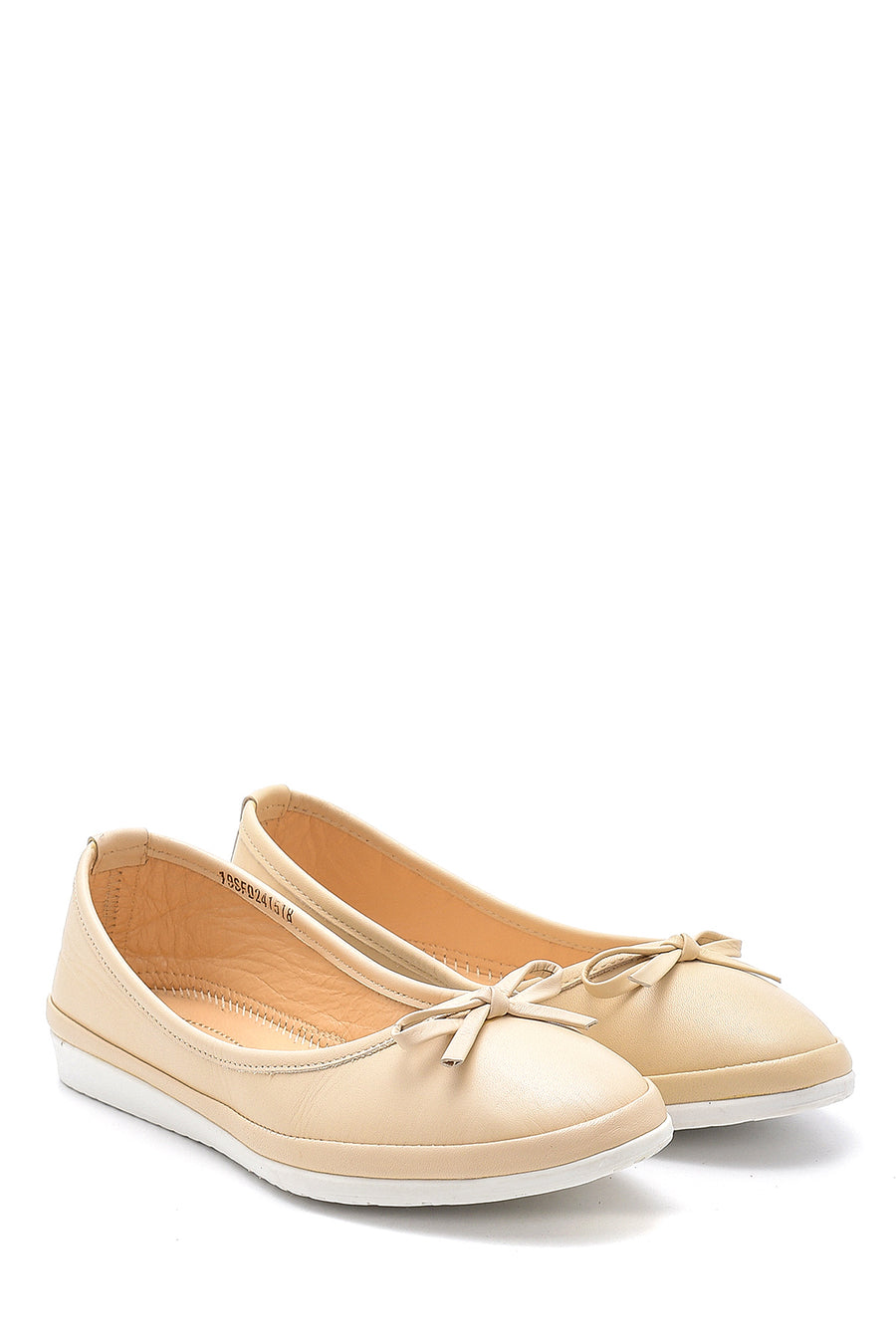 Women's Bow Leather Ballerinas
