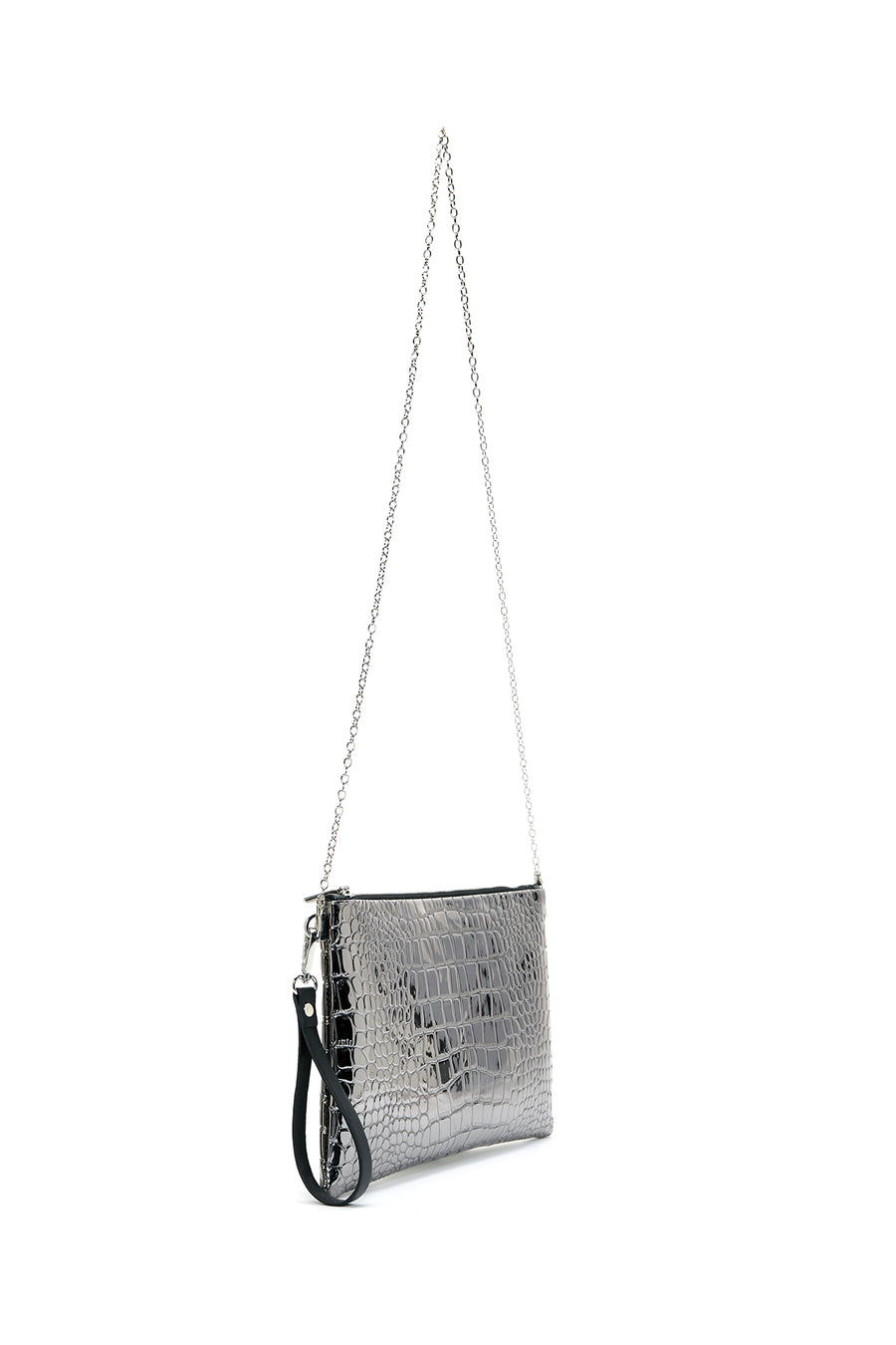 Women's Silver Portfolio Bag