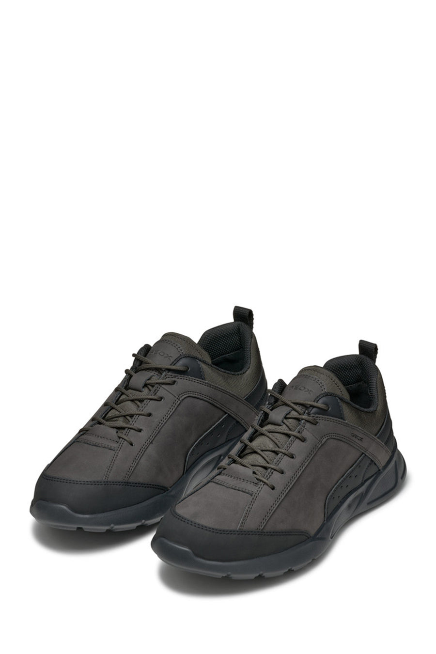 Geox Men Brown Nebula Lace-Up Fabric Sneaker
